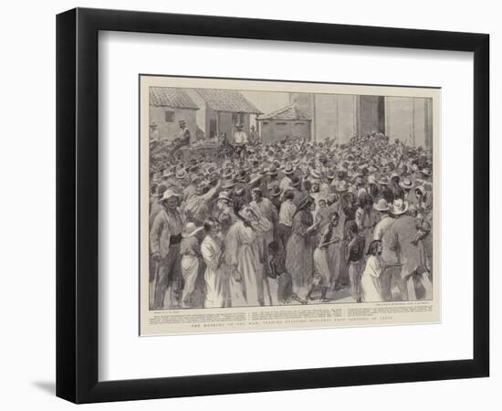 The Horrors of the War, Feeding Starving Refugees from Santiago at Caney-Henry Marriott Paget-Framed Giclee Print