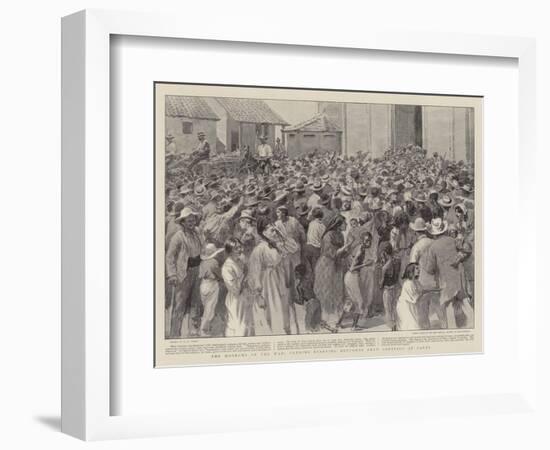 The Horrors of the War, Feeding Starving Refugees from Santiago at Caney-Henry Marriott Paget-Framed Giclee Print