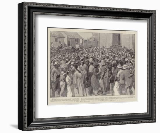 The Horrors of the War, Feeding Starving Refugees from Santiago at Caney-Henry Marriott Paget-Framed Giclee Print