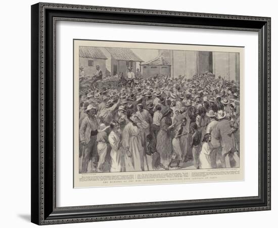 The Horrors of the War, Feeding Starving Refugees from Santiago at Caney-Henry Marriott Paget-Framed Giclee Print