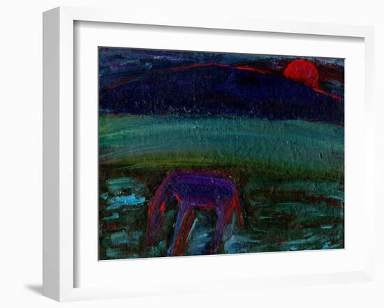 The Horse and the Red Moon, 2016-Gigi Sudbury-Framed Giclee Print