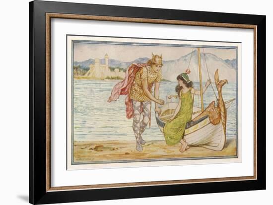 "The Horse and the Sword" Sigurd Gives the Ring to Helga, an Icelandic Tale-Henry Justice Ford-Framed Art Print