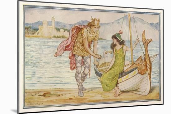 "The Horse and the Sword" Sigurd Gives the Ring to Helga, an Icelandic Tale-Henry Justice Ford-Mounted Art Print