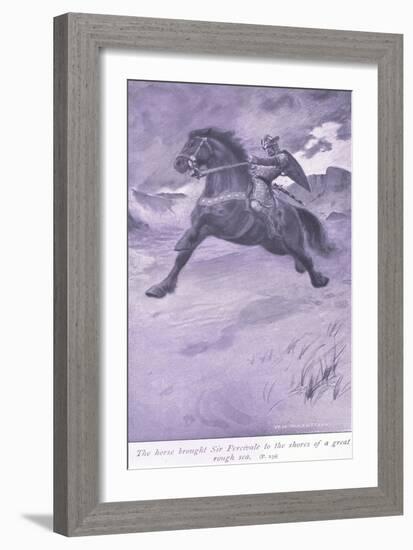 The Horse Brought Sir Percivale to the Shores of a Great Rough Sea-William Henry Margetson-Framed Giclee Print