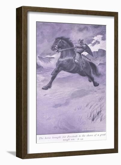 The Horse Brought Sir Percivale to the Shores of a Great Rough Sea-William Henry Margetson-Framed Giclee Print