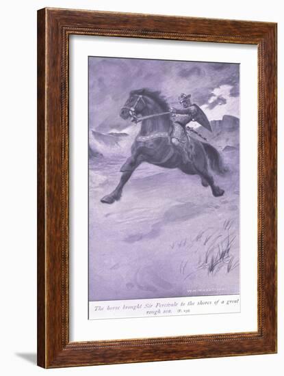 The Horse Brought Sir Percivale to the Shores of a Great Rough Sea-William Henry Margetson-Framed Giclee Print