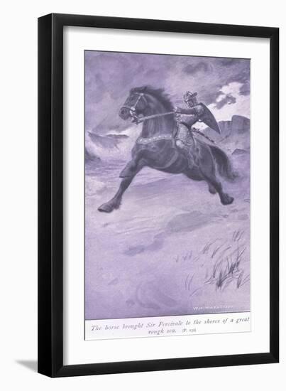 The Horse Brought Sir Percivale to the Shores of a Great Rough Sea-William Henry Margetson-Framed Giclee Print