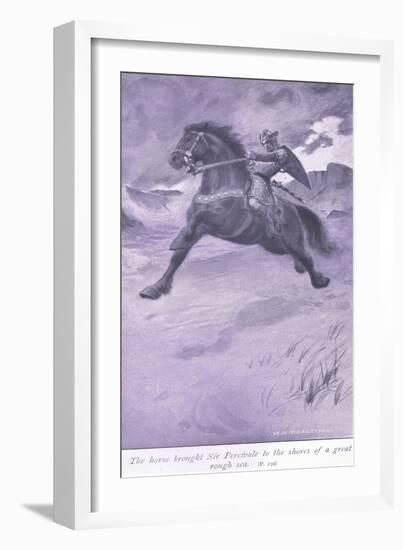 The Horse Brought Sir Percivale to the Shores of a Great Rough Sea-William Henry Margetson-Framed Giclee Print