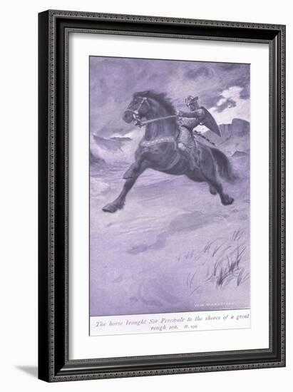 The Horse Brought Sir Percivale to the Shores of a Great Rough Sea-William Henry Margetson-Framed Giclee Print