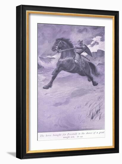 The Horse Brought Sir Percivale to the Shores of a Great Rough Sea-William Henry Margetson-Framed Giclee Print