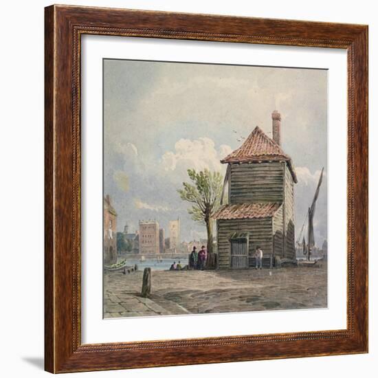 The Horse Ferry, Millbank-John Varley-Framed Giclee Print