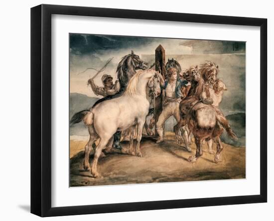 The Horse Market-Théodore Géricault-Framed Giclee Print