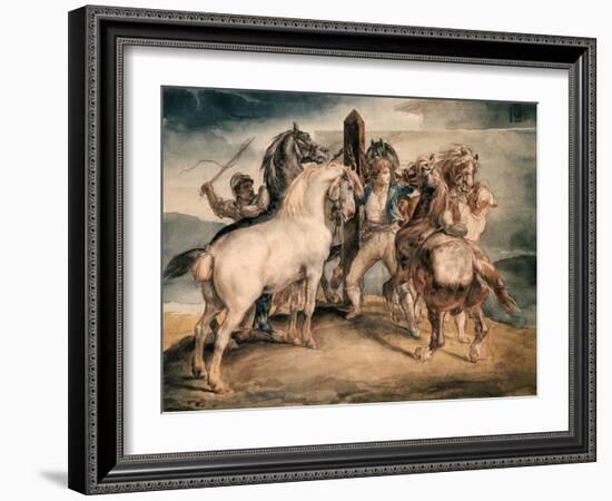 The Horse Market-Théodore Géricault-Framed Giclee Print