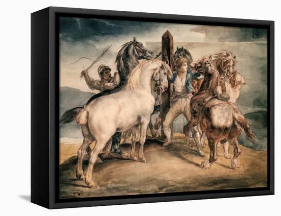The Horse Market-Théodore Géricault-Framed Premier Image Canvas
