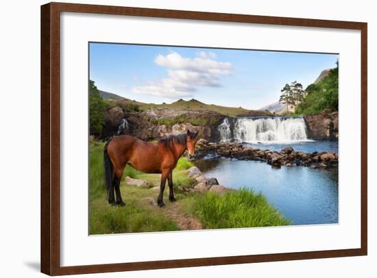 The Horse Near the Waterfall-Philippe Sainte-Laudy-Framed Photographic Print