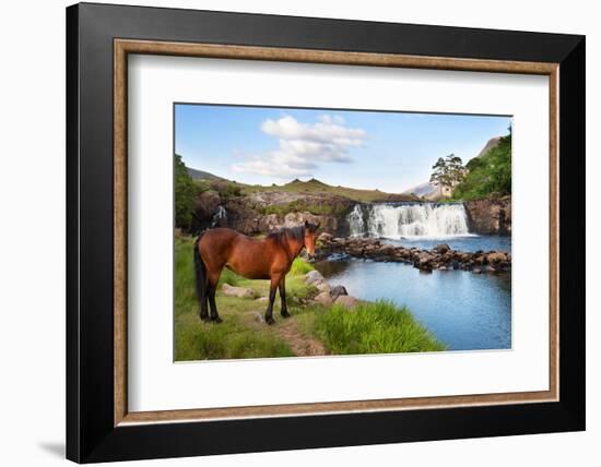 The Horse Near the Waterfall-Philippe Sainte-Laudy-Framed Photographic Print