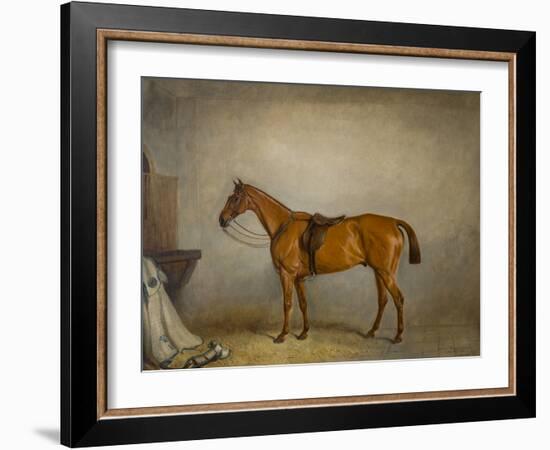 The Horse Planet in a stable, 1866-Claude L. Ferneley-Framed Giclee Print