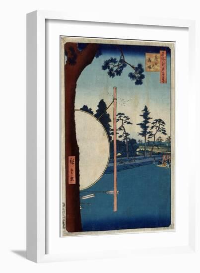 The Horse Track at Takata (One Hundred Famous Views of Ed), 1856-1858-Utagawa Hiroshige-Framed Giclee Print