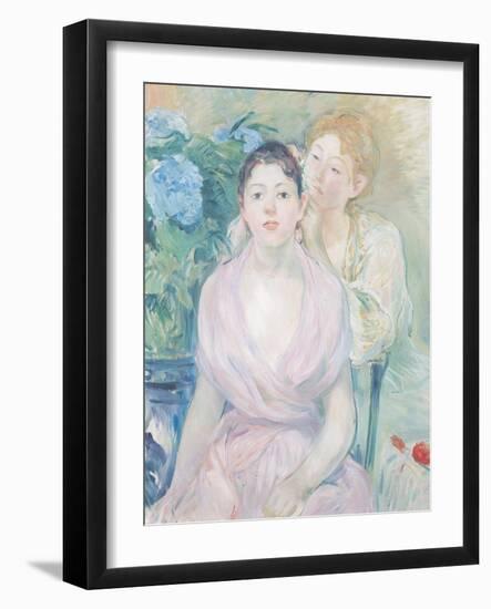 The Hortensia, or the Two Sisters, 1894-Berthe Morisot-Framed Giclee Print