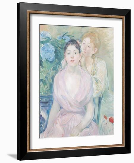 The Hortensia, or the Two Sisters, 1894-Berthe Morisot-Framed Giclee Print