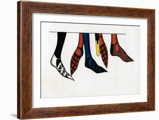 The Hose and Shoes Worn by Princes at the Court of Edward III, (1312-137), 1840-Henry Shaw-Framed Premium Giclee Print