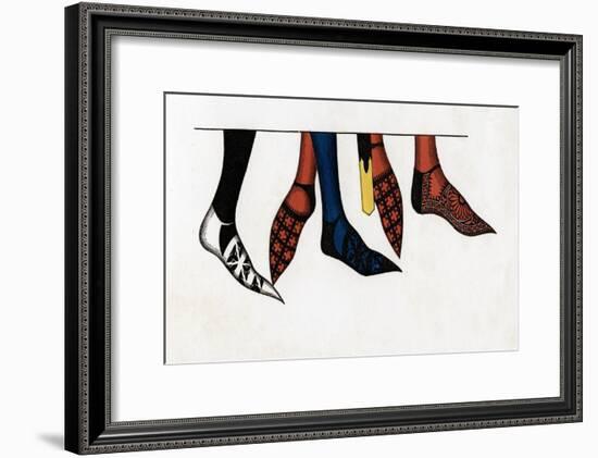 The Hose and Shoes Worn by Princes at the Court of Edward III, (1312-137), 1840-Henry Shaw-Framed Giclee Print