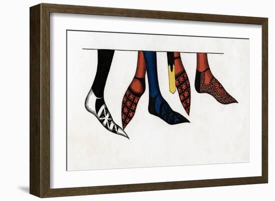 The Hose and Shoes Worn by Princes at the Court of Edward III, (1312-137), 1840-Henry Shaw-Framed Giclee Print