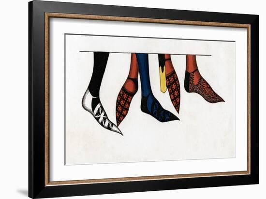 The Hose and Shoes Worn by Princes at the Court of Edward III, (1312-137), 1840-Henry Shaw-Framed Giclee Print