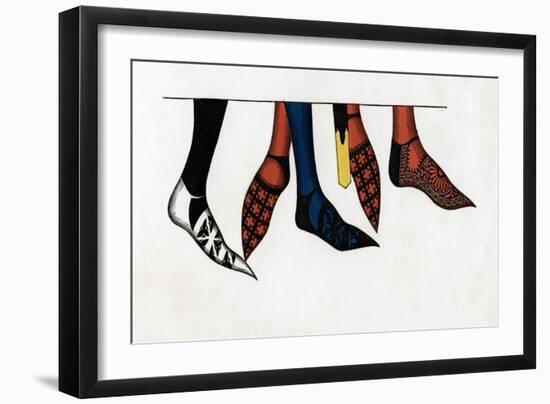 The Hose and Shoes Worn by Princes at the Court of Edward III, (1312-137), 1840-Henry Shaw-Framed Giclee Print