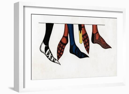 The Hose and Shoes Worn by Princes at the Court of Edward III, (1312-137), 1840-Henry Shaw-Framed Giclee Print
