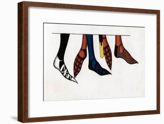 The Hose and Shoes Worn by Princes at the Court of Edward III, (1312-137), 1840-Henry Shaw-Framed Giclee Print