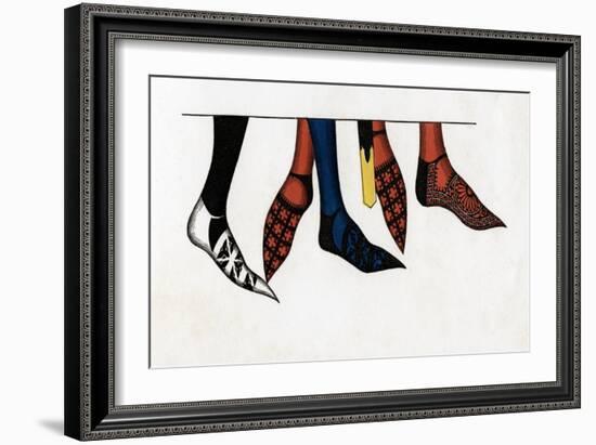 The Hose and Shoes Worn by Princes at the Court of Edward III, (1312-137), 1840-Henry Shaw-Framed Giclee Print