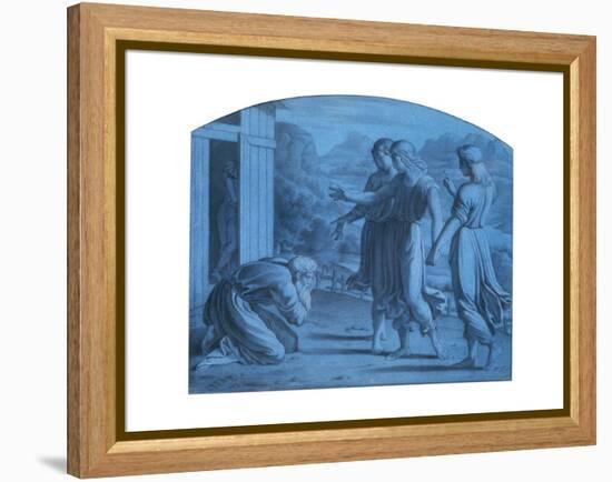 The Hospitalite of Abraham, C1820-1857-Achille Deveria-Framed Premier Image Canvas