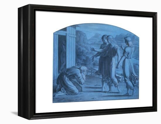 The Hospitalite of Abraham, C1820-1857-Achille Deveria-Framed Premier Image Canvas