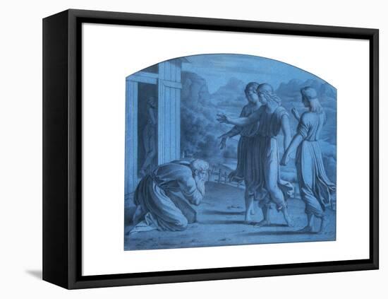 The Hospitalite of Abraham, C1820-1857-Achille Deveria-Framed Premier Image Canvas