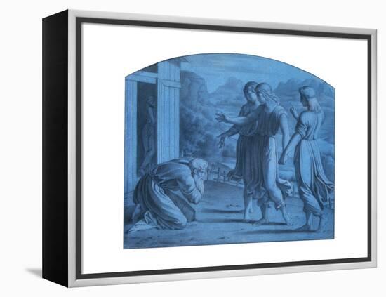 The Hospitalite of Abraham, C1820-1857-Achille Deveria-Framed Premier Image Canvas