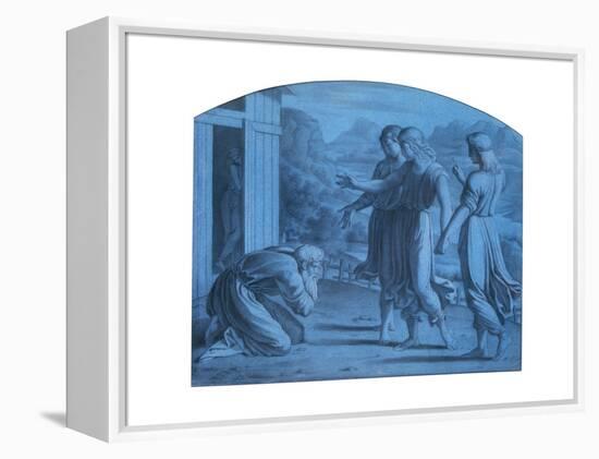 The Hospitalite of Abraham, C1820-1857-Achille Deveria-Framed Premier Image Canvas