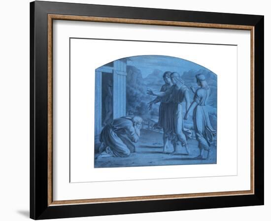 The Hospitalite of Abraham, C1820-1857-Achille Deveria-Framed Giclee Print