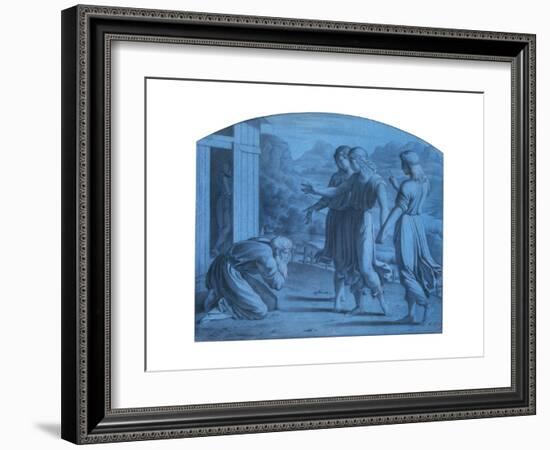 The Hospitalite of Abraham, C1820-1857-Achille Deveria-Framed Giclee Print