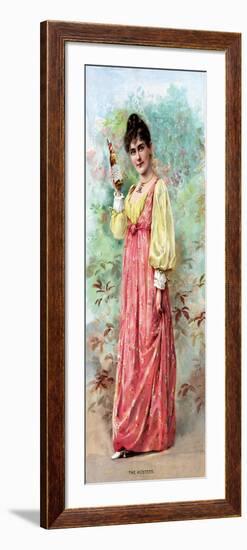 "The Hostess" Vintage Beer Advertisement-Piddix-Framed Art Print