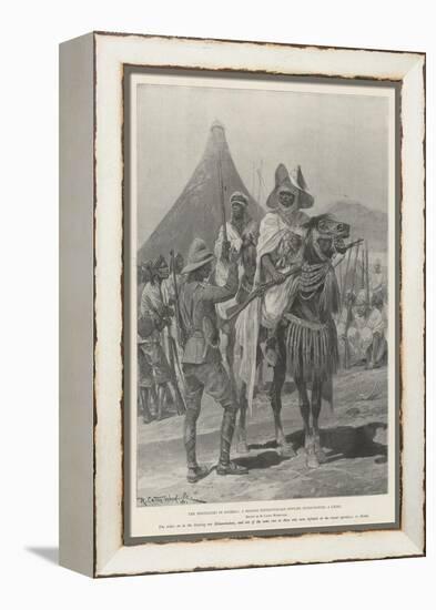 The Hostilities in Nigeria, a British Expeditionary Officer Interviewing a Chief-Richard Caton Woodville II-Framed Premier Image Canvas