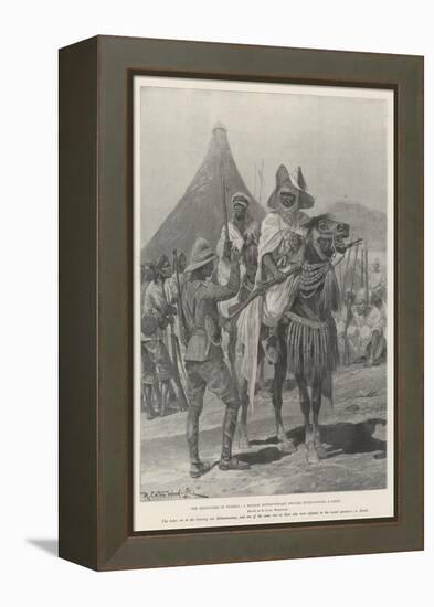 The Hostilities in Nigeria, a British Expeditionary Officer Interviewing a Chief-Richard Caton Woodville II-Framed Premier Image Canvas