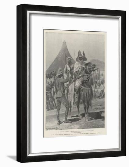 The Hostilities in Nigeria, a British Expeditionary Officer Interviewing a Chief-Richard Caton Woodville II-Framed Giclee Print