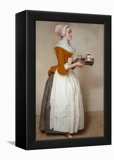 The Hot Chocolate Girl, about 1744/45-Jean-Etienne Liotard-Framed Premier Image Canvas