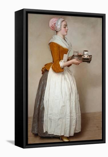The Hot Chocolate Girl, about 1744/45-Jean-Etienne Liotard-Framed Premier Image Canvas