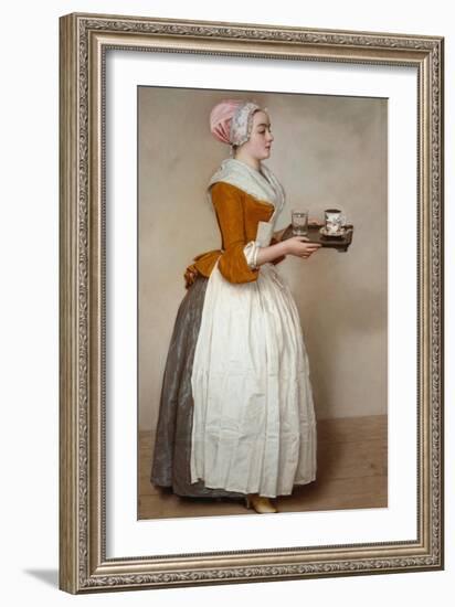 The Hot Chocolate Girl, about 1744/45-Jean-Etienne Liotard-Framed Giclee Print