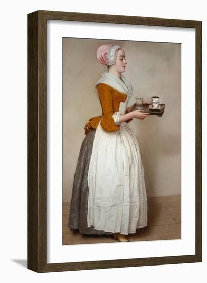 The Hot Chocolate Girl, about 1744/45-Jean-Etienne Liotard-Framed Giclee Print