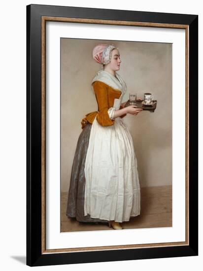 The Hot Chocolate Girl, about 1744/45-Jean-Etienne Liotard-Framed Giclee Print