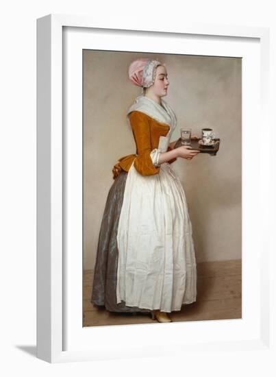 The Hot Chocolate Girl, about 1744/45-Jean-Etienne Liotard-Framed Giclee Print