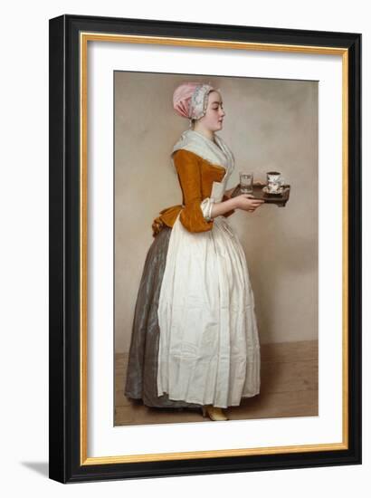 The Hot Chocolate Girl, about 1744/45-Jean-Etienne Liotard-Framed Giclee Print